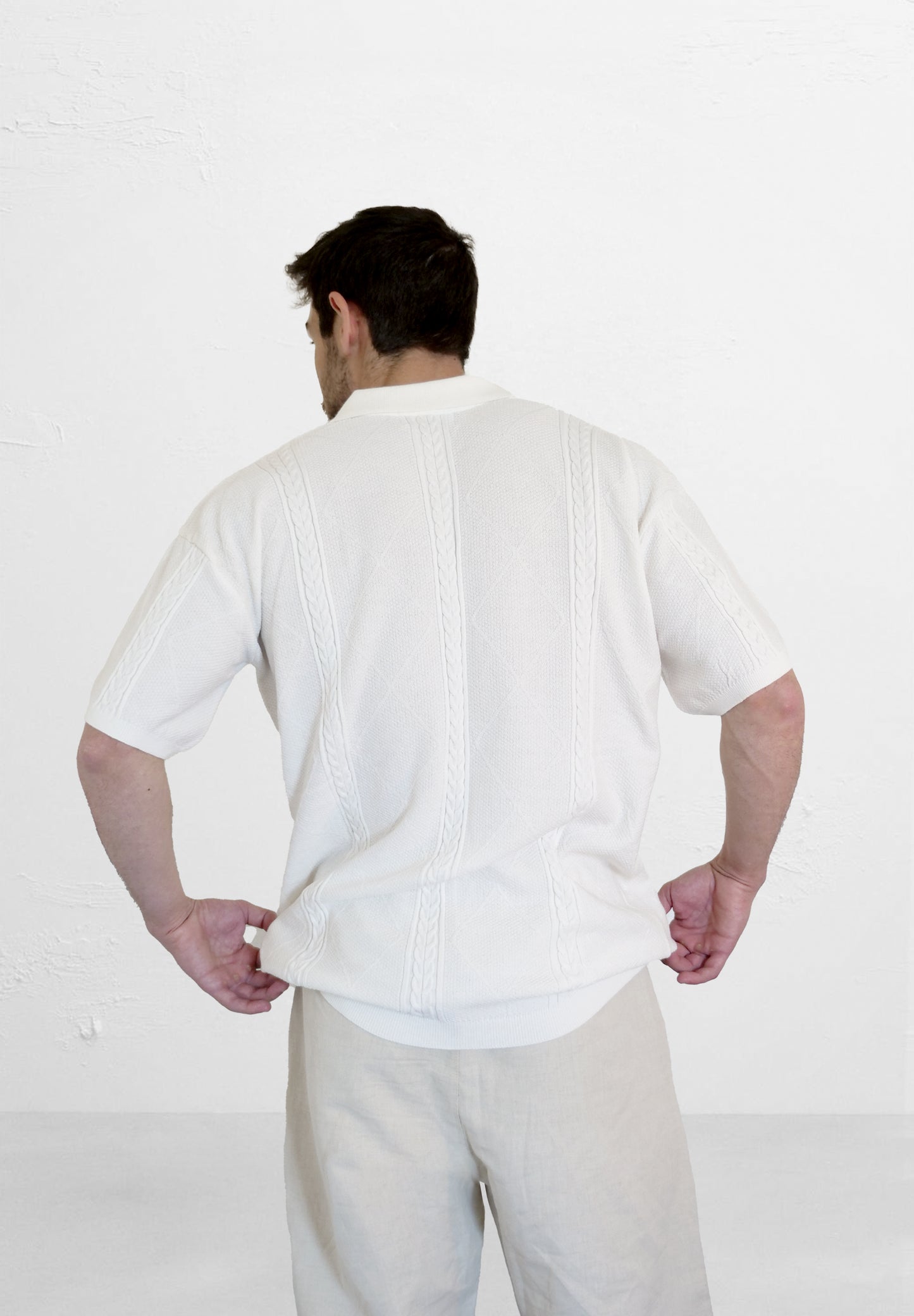 KNITTED T-SHIRT WHITE