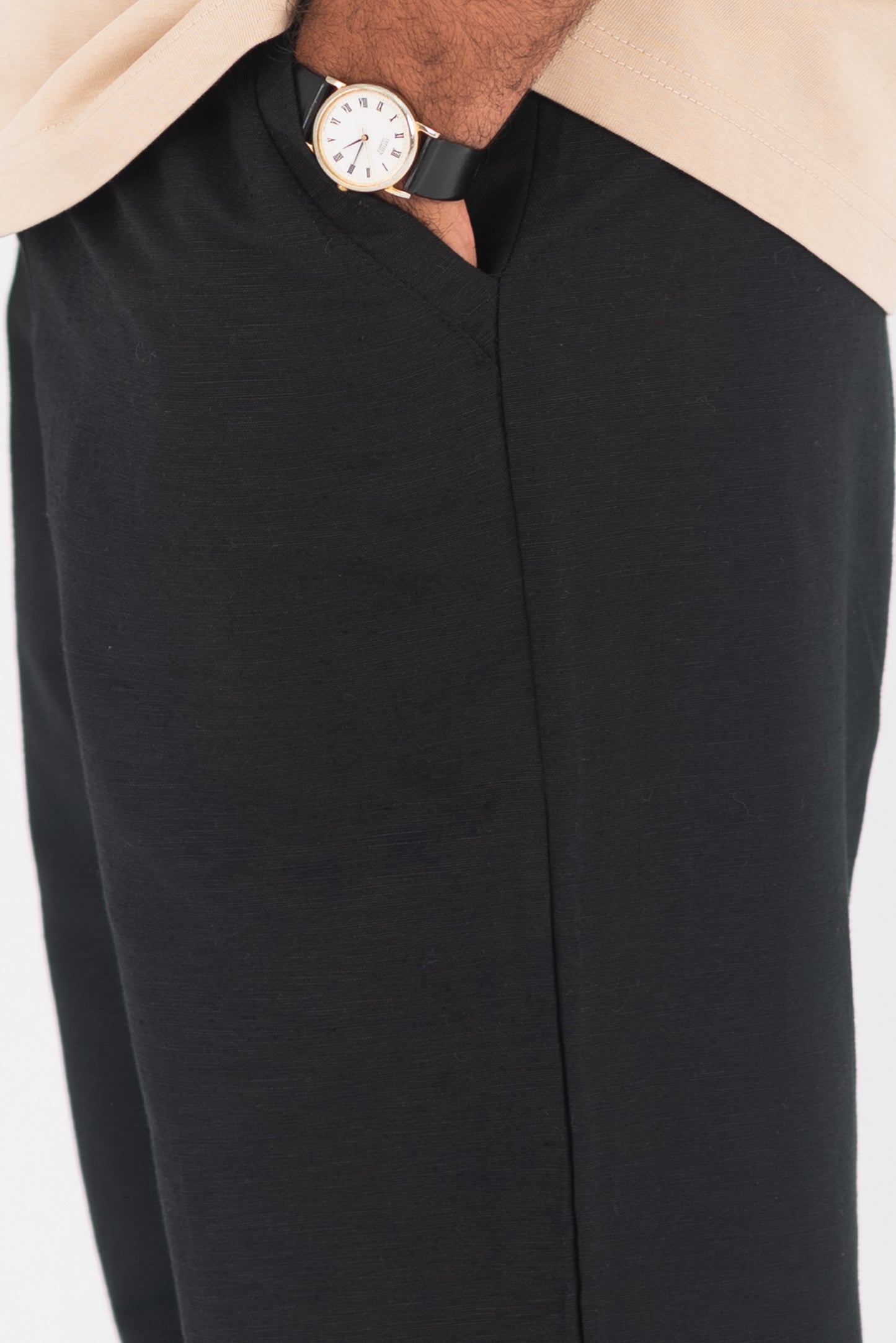 BLACK LINEN PANTS