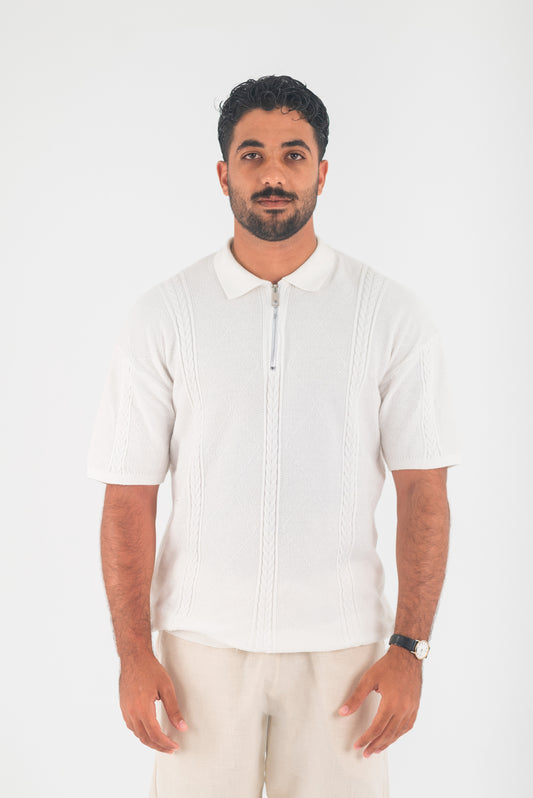 KNITTED T-SHIRT WHITE