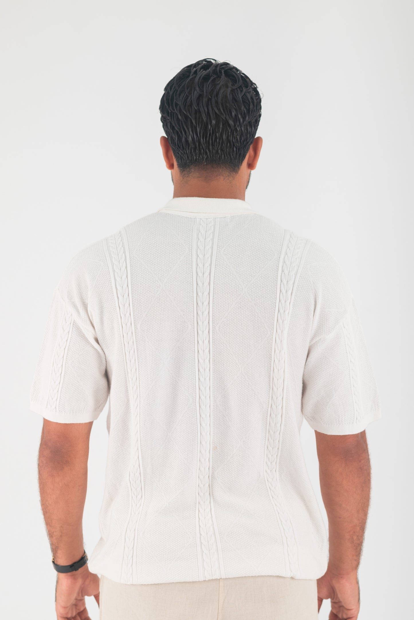 KNITTED T-SHIRT WHITE