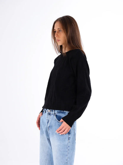 KNITTED PULLOVER BLACK