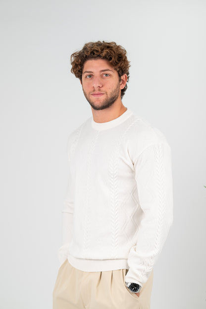 KNITTED PULLOVER WHITE