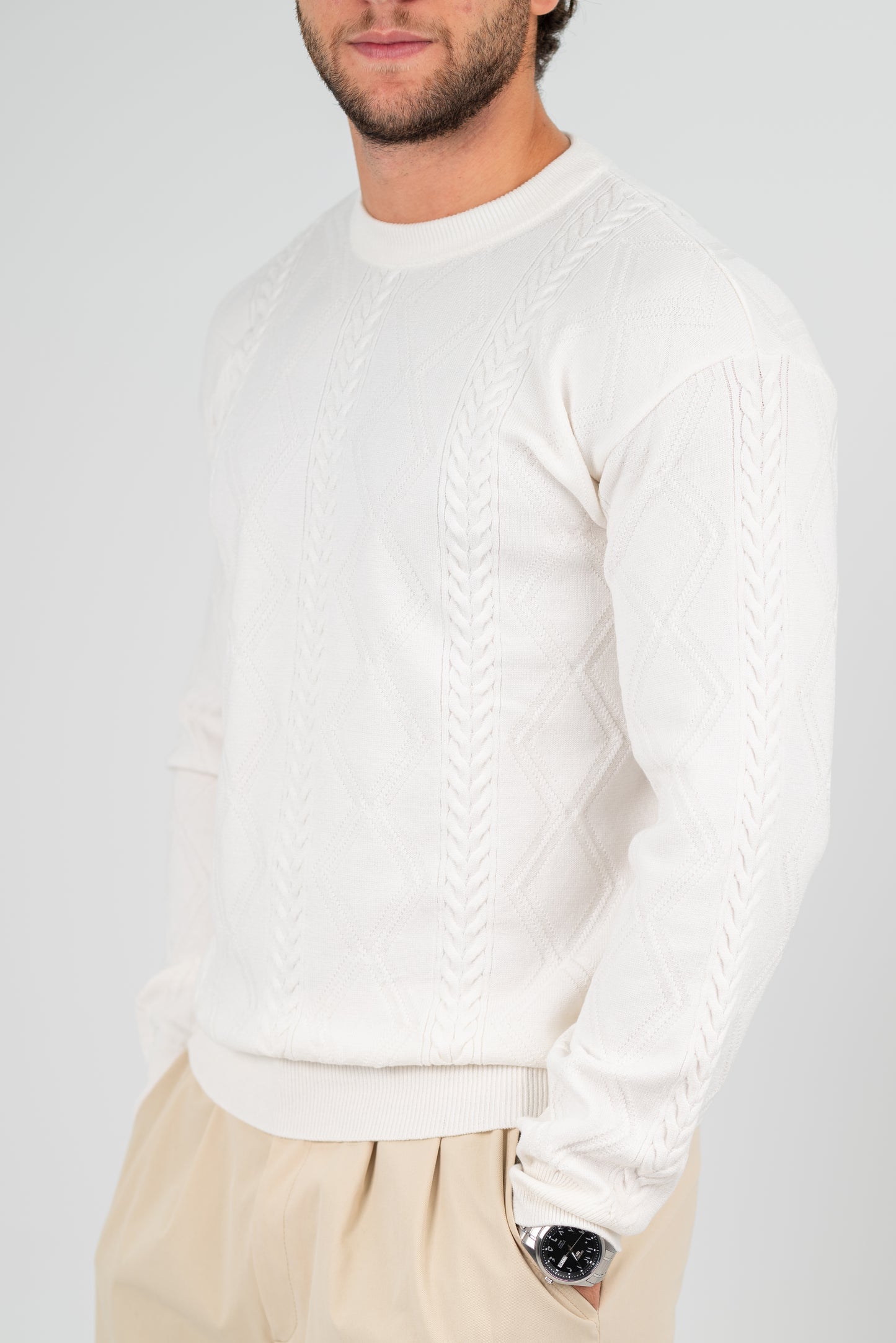 KNITTED PULLOVER WHITE
