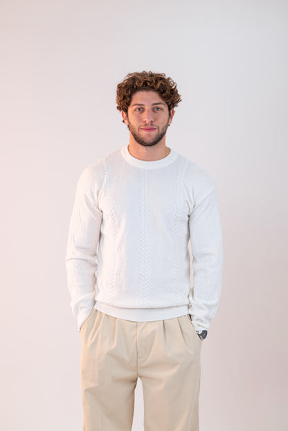 KNITTED PULLOVER WHITE