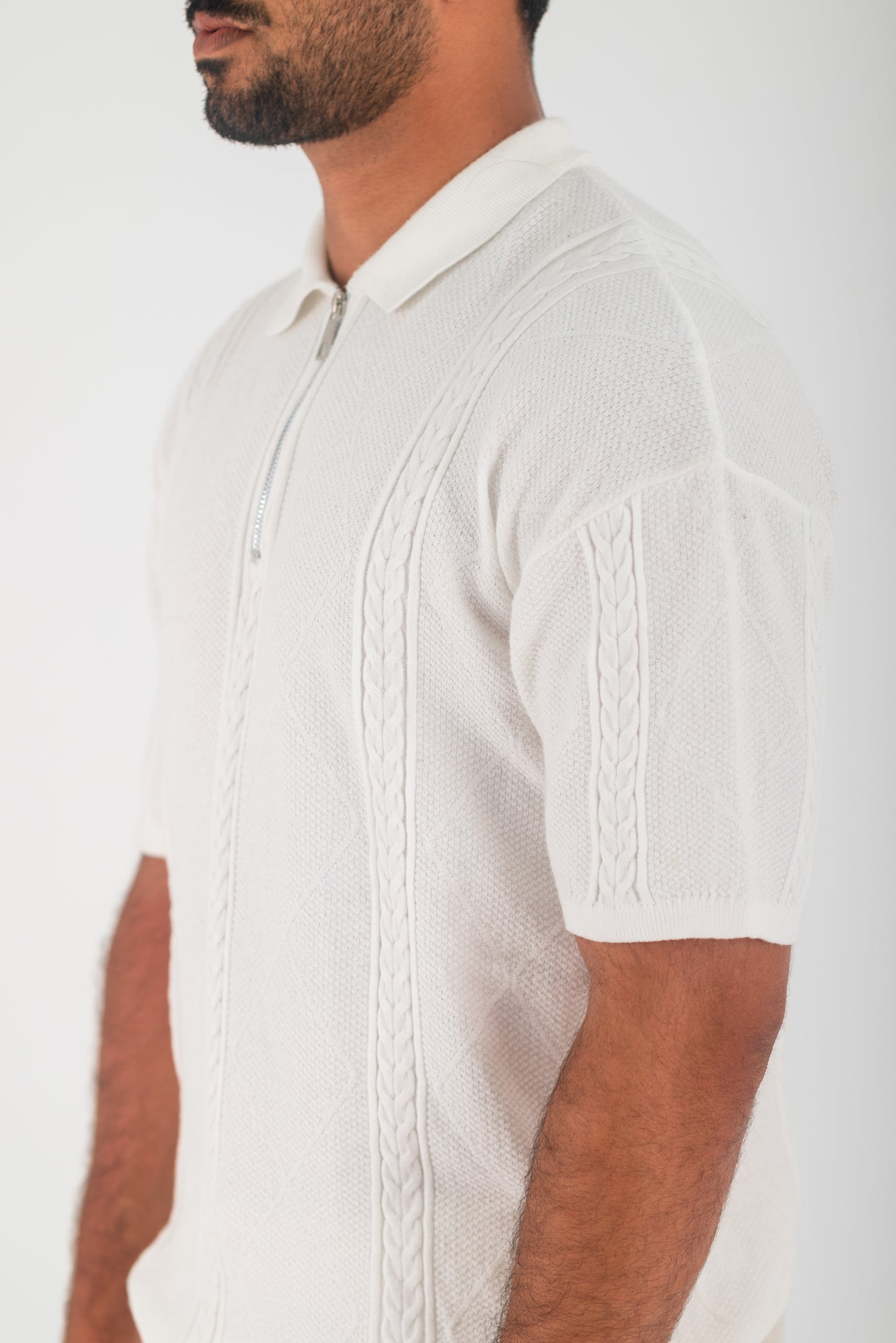 KNITTED T-SHIRT WHITE