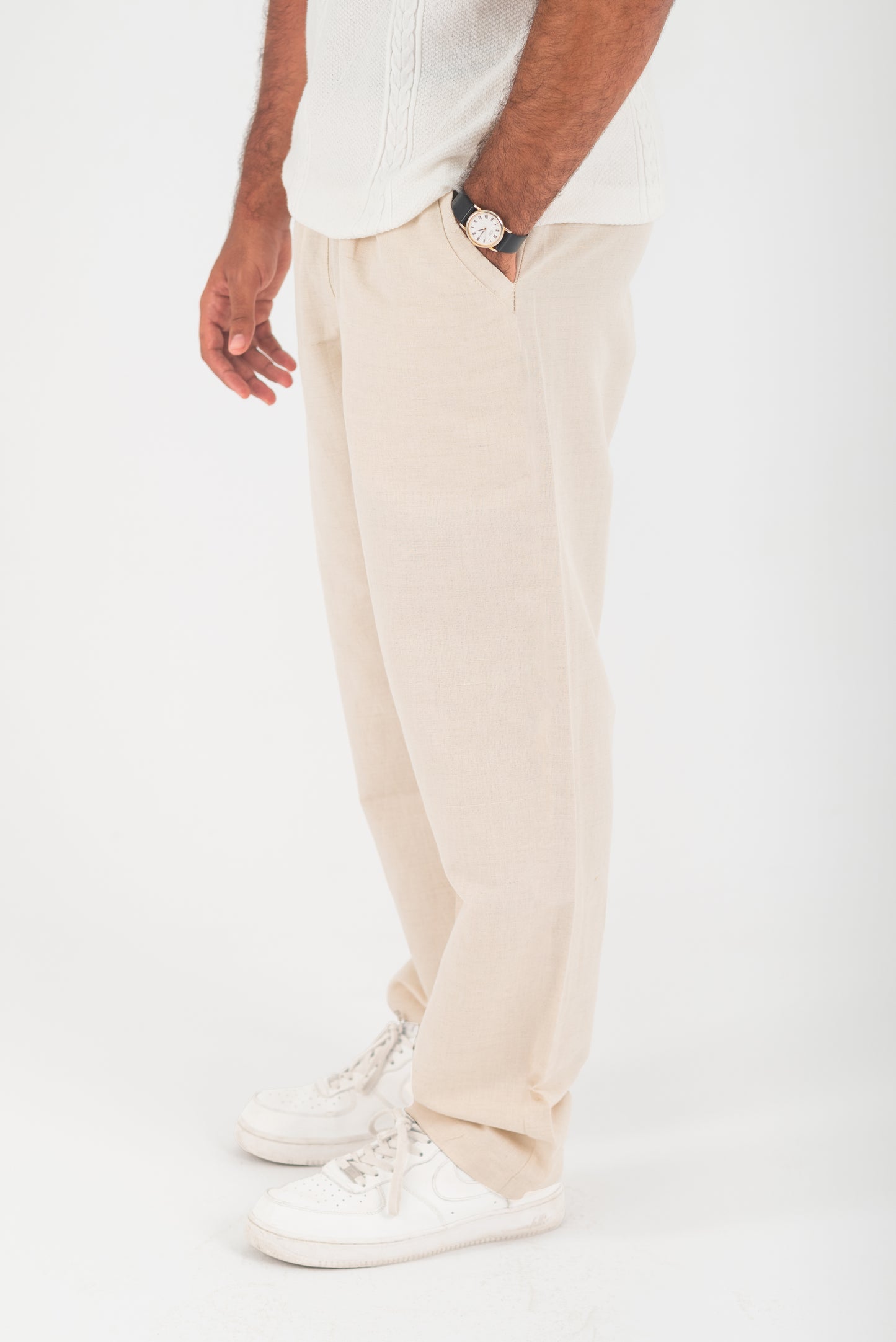 BEIGE LINEN PANTS