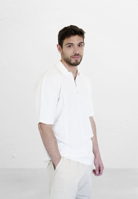 KNITTED T-SHIRT WHITE
